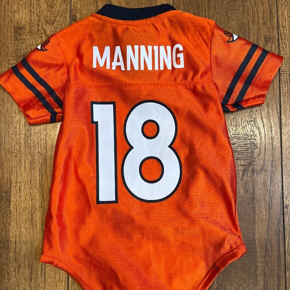 Baby TEAM Apparel 3/6 Month NFL Denver Broncos Manning 18 Orange Jersey - Picture 2 of 7